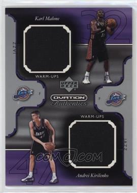 2002-03 Upper Deck Ovation - Authentics - Dual Warm-Ups #KM/AK - Karl Malone, Andrei Kirilenko