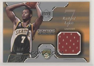 2002-03 Upper Deck Ovation - Authentics - Uniform #RL-U - Rashard Lewis