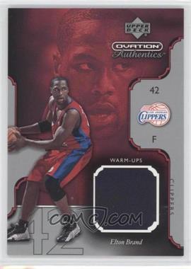 2002-03 Upper Deck Ovation - Authentics - Warm-Ups #EB-W - Elton Brand