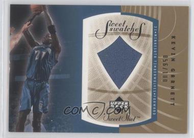 2002-03 Upper Deck Sweet Shot - Sweet Swatches - Gold #KG-S - Kevin Garnett /100