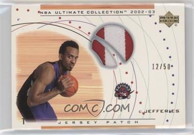 2002-03 Upper Deck Ultimate Collection - Ultimate Game Jersey Patch #CJ-P - Chris Jefferies /50