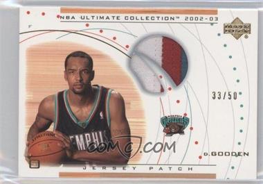 2002-03 Upper Deck Ultimate Collection - Ultimate Game Jersey Patch #DG-P - Drew Gooden /50