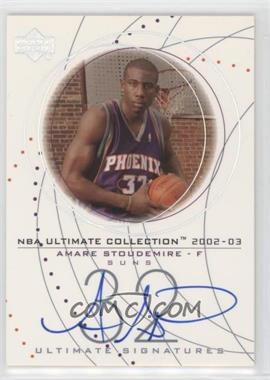 2002-03 Upper Deck Ultimate Collection - Ultimate Signatures #AS-S - Amar'e Stoudemire