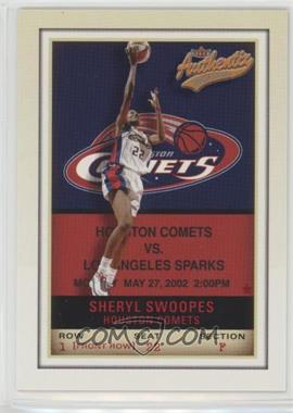 2002 Fleer Authentix WNBA - [Base] - Front Row #4 - Sheryl Swoopes /100