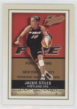 2002 Fleer Authentix WNBA - [Base] #1 - Jackie Stiles