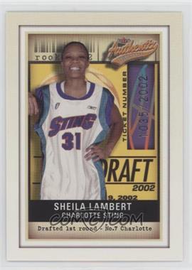 2002 Fleer Authentix WNBA - [Base] #107 - Sheila Lambert /2002