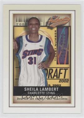 2002 Fleer Authentix WNBA - [Base] #107 - Sheila Lambert /2002