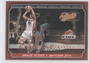 2002 Fleer Authentix WNBA - Courtside Classics #1 CC - Jackie Stiles