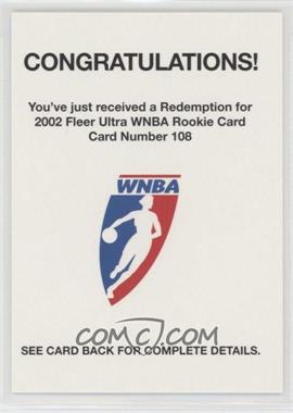 2002 Fleer Ultra WNBA - [Base] - Expired Rookie Redemption #108 - Lindsey Yamasaki