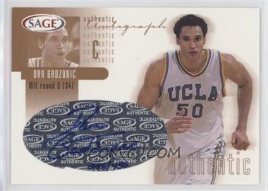 2002 Sage - Authentic Autograph - Bronze #A12 - Dan Gadzuric /450