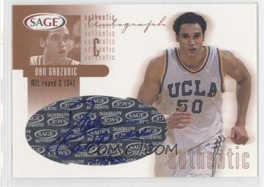 2002 Sage - Authentic Autograph - Bronze #A12 - Dan Gadzuric /450