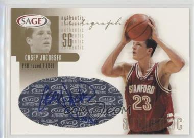 2002 Sage - Authentic Autograph - Gold #A16 - Casey Jacobsen /30