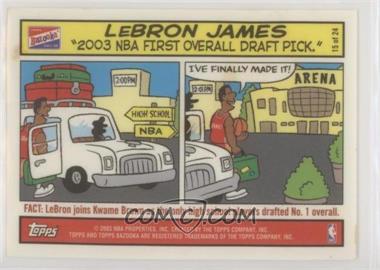 2003-04 Bazooka - Comic Strip #15 - LeBron James [Poor to Fair]