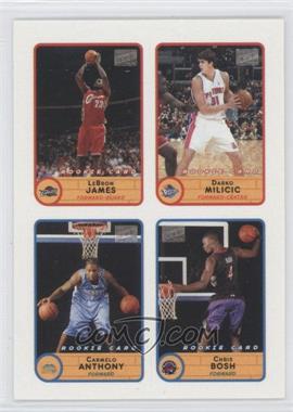 2003-04 Bazooka - Stickers #50 - LeBron James, Darko Milicic, Carmelo Anthony, Chris Bosh