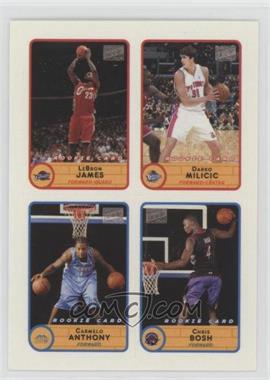 2003-04 Bazooka - Stickers #50 - LeBron James, Darko Milicic, Carmelo Anthony, Chris Bosh