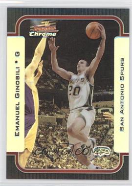 2003-04 Bowman - [Base] - Chrome Refractor #87 - Emanuel Ginobili /300