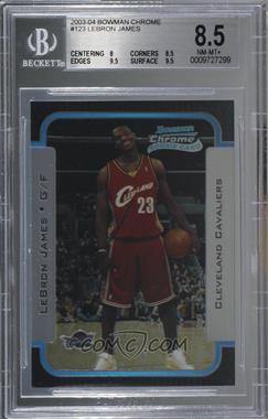 2003-04 Bowman - [Base] - Chrome #123 - Rookies - LeBron James [BGS 8.5 NM‑MT+]