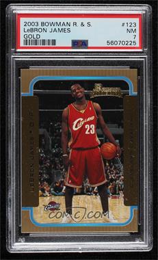 2003-04 Bowman - [Base] - Gold #123 - Rookies - LeBron James [PSA 7 NM]