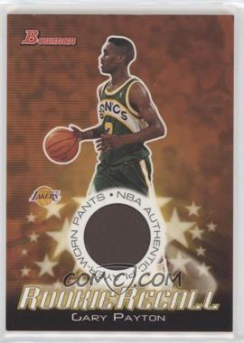 2003-04 Bowman - Rookie Recall Relics #RRE-GP - Gary Payton