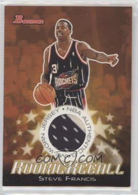 2003-04 Bowman - Rookie Recall Relics #RRE-SF - Steve Francis