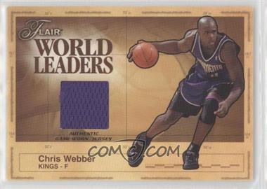 2003-04 Flair - World Leaders Game-Worn Jersey #WL-CW - Chris Webber