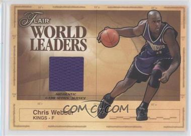 2003-04 Flair - World Leaders Game-Worn Jersey #WL-CW - Chris Webber