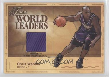 2003-04 Flair - World Leaders Game-Worn Jersey #WL-CW - Chris Webber