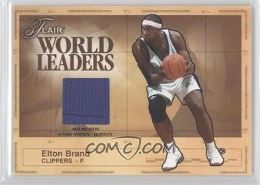 2003-04 Flair - World Leaders Game-Worn Jersey #WL-EB - Elton Brand
