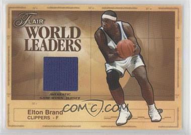 2003-04 Flair - World Leaders Game-Worn Jersey #WL-EB - Elton Brand