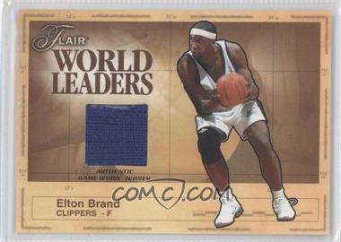 2003-04 Flair - World Leaders Game-Worn Jersey #WL-EB - Elton Brand