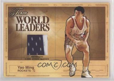 2003-04 Flair - World Leaders Game-Worn Jersey #WL-YM - Yao Ming [Good to VG‑EX]