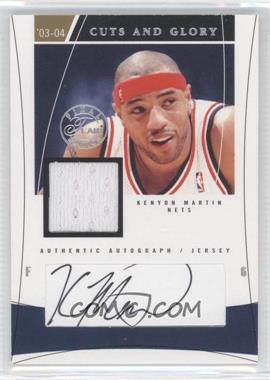 2003-04 Flair Final Edition - Cuts and Glory Game-Used Autographs - Pewter 50 #CG-KM - Kenyon Martin /50