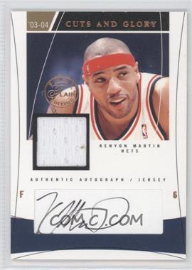 2003-04 Flair Final Edition - Cuts and Glory Game-Used Autographs #CG-KM - Kenyon Martin /100