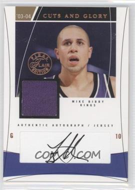 2003-04 Flair Final Edition - Cuts and Glory Game-Used Autographs #CG-MB - Mike Bibby /100