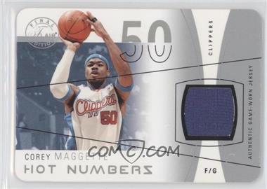 2003-04 Flair Final Edition - Hot Numbers Jerseys - Pewter Die-Cut #HN-CM - Corey Maggette /13