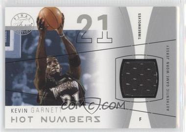 2003-04 Flair Final Edition - Hot Numbers Jerseys - Pewter #HN-KG - Kevin Garnett /125