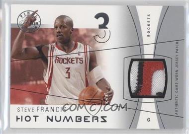 2003-04 Flair Final Edition - Hot Numbers Jerseys - Platinum Team Win Total Patch #HN-SF - Steve Francis /45