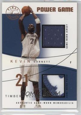 2003-04 Flair Final Edition - Power Game Jerseys - Dual Copper Patch #PGD-KG - Kevin Garnett /75