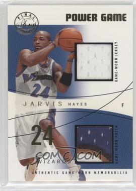 2003-04 Flair Final Edition - Power Game Jerseys - Dual Gold Jersey Number Parallel Patch #PGD-JH - Jarvis Hayes /24