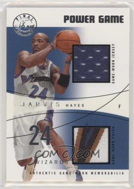 2003-04 Flair Final Edition - Power Game Jerseys - Dual Platinum Patch #PGD-JH - Jarvis Hayes /25