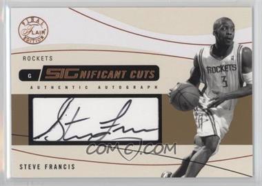 2003-04 Flair Final Edition - SIGnificant Cuts Autographs #SIG-SF - Steve Francis /60