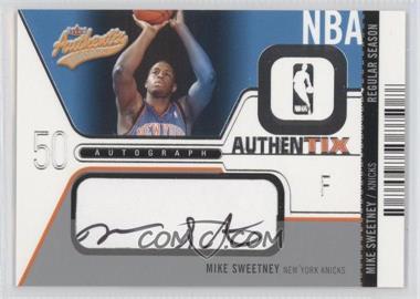 2003-04 Fleer Authentix - Autograph Authentix - Regular Season #AA-MS - Mike Sweetney /325