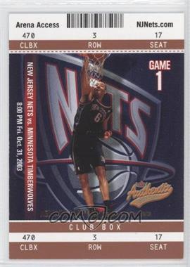 2003-04 Fleer Authentix - [Base] - Club Box #100 - Kenyon Martin /100