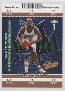 2003-04 Fleer Authentix - [Base] - Club Box #45 - Sam Cassell /100