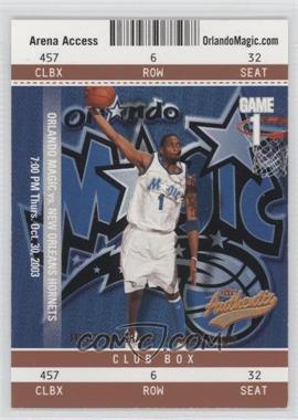 2003-04 Fleer Authentix - [Base] - Club Box #59 - Tracy McGrady /100