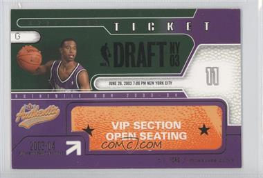 2003-04 Fleer Authentix - Draft Day Ticket #7 DD - T.J. Ford /400