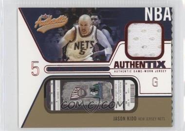 2003-04 Fleer Authentix - Jersey Authentix - Ripped #JA-JK - Jason Kidd