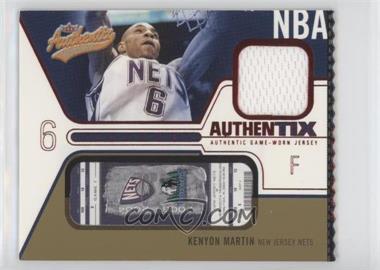 2003-04 Fleer Authentix - Jersey Authentix - Ripped #JA-KM - Kenyon Martin