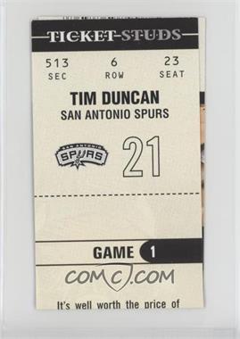 2003-04 Fleer Authentix - Ticket Studs #13 TS - Tim Duncan