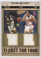 Jermaine O'Neal, Tayshaun Prince, Karl Malone, Ben Wallace #/100